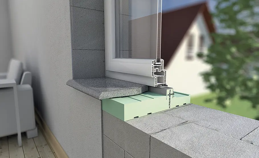 Fenster einbauen Fenster: Fensterban-Dämmmodul