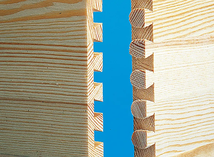 Halbverdeckte, runde Fingerzinken Halbverdeckte, runde Fingerzinken
