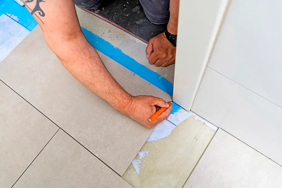 Fliese trocken auslegen Fliese trocken auslegen