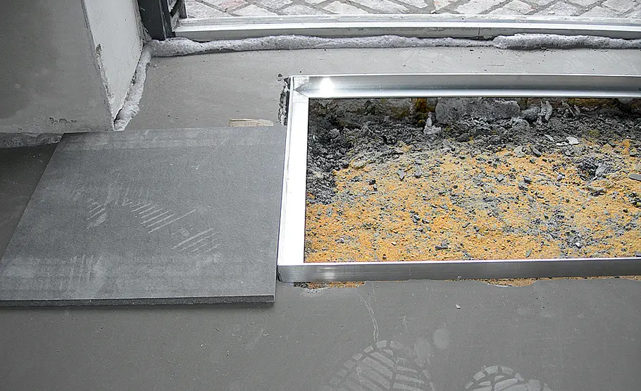 Eingelassene Fußmatte Fußabstreifer