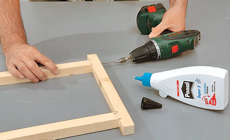Klapptisch bauen: Schritt 10 von 21 Tischgestell verleimen