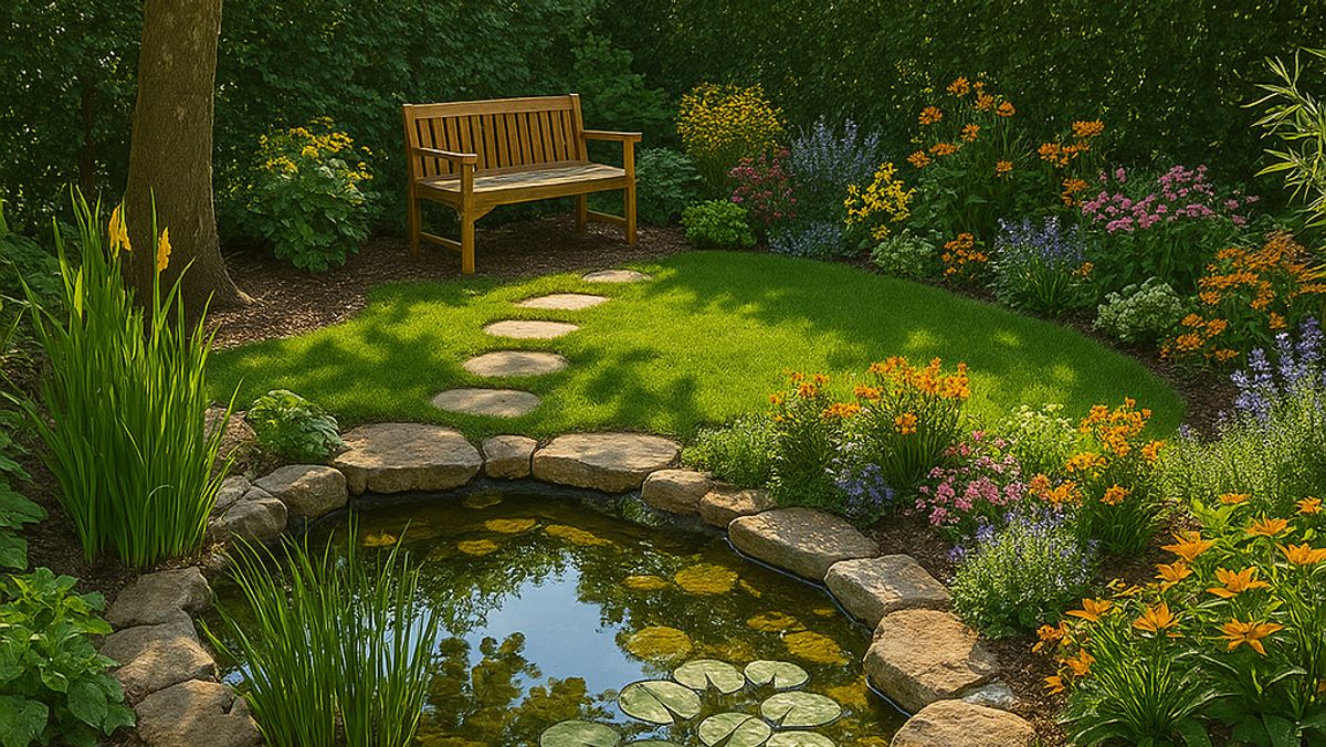 Gartenansicht generiert mit KI