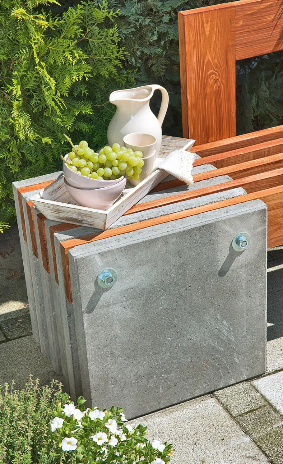 Beton-Gartenbank: Schritt 12 von 13 Gartenbank aus Beton
