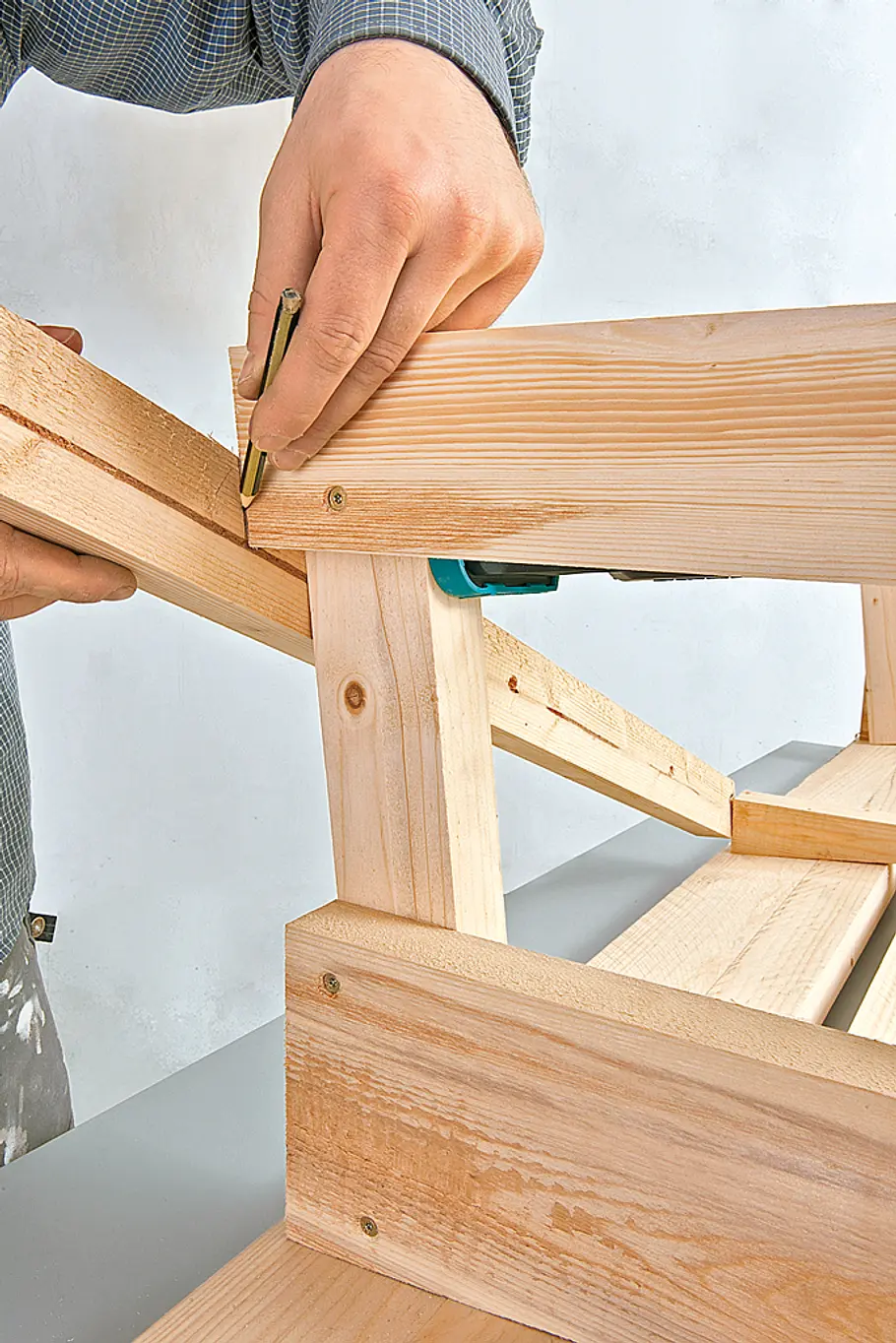 Sitzbank aus Holz Holzbank selber bauen