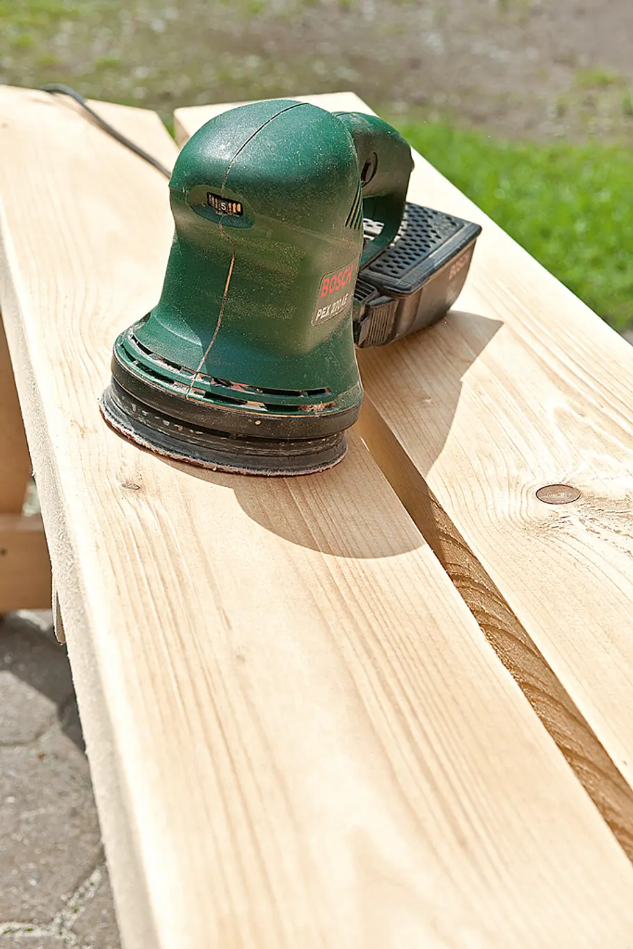 Sitzbank aus Holz Holzbank selber bauen