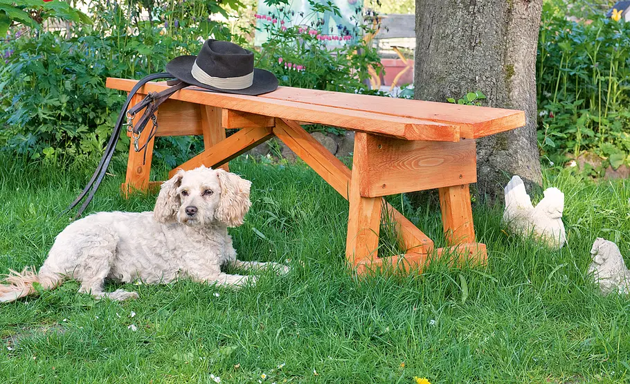 Sitzbank aus Holz Holzbank selber bauen