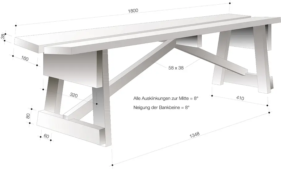 Sitzbank aus Holz Holzbank selber bauen