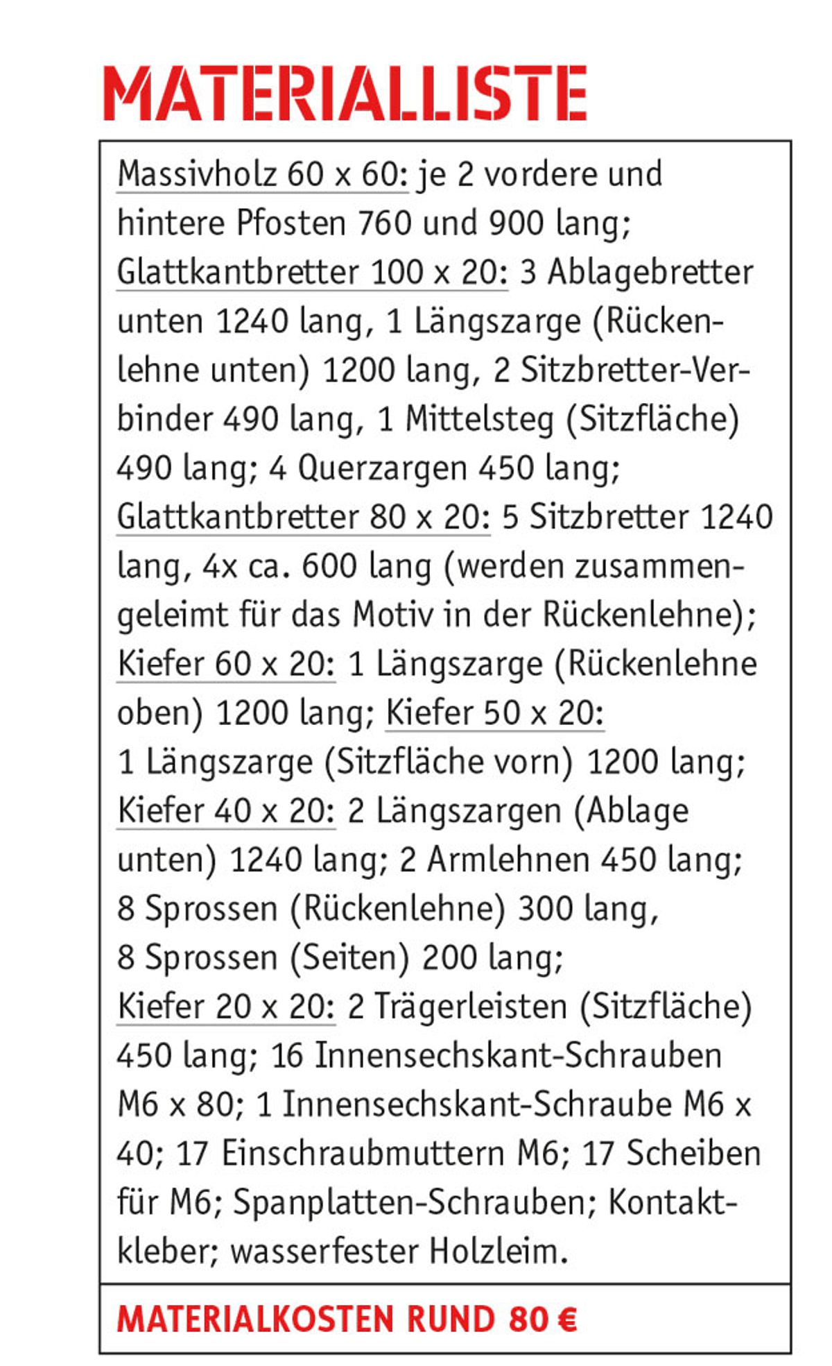 Gartenbank bauen