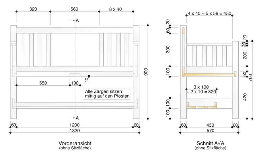 Friesenbank bauen Gartenbank bauen