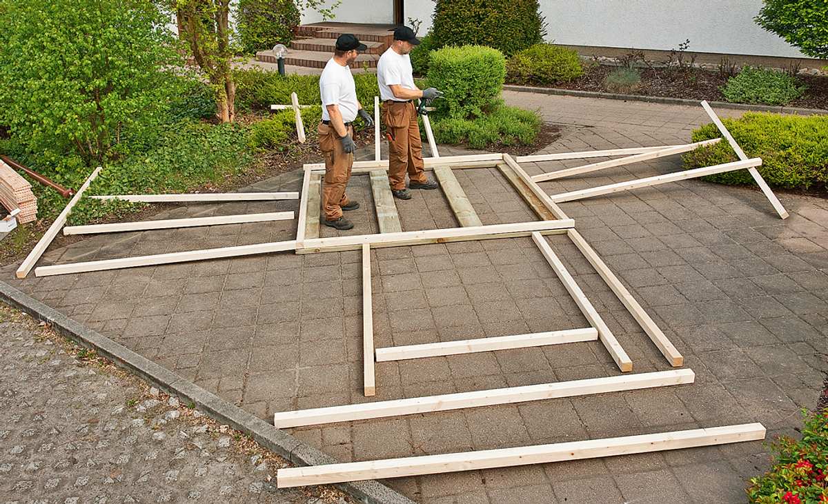 Gartenhaus als Fahrradschuppen