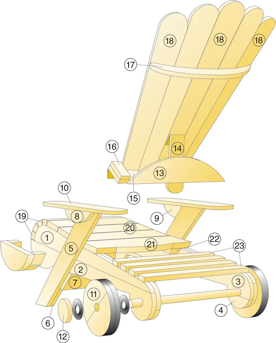 Gartenstuhl mit Hocker Gartenstuhl