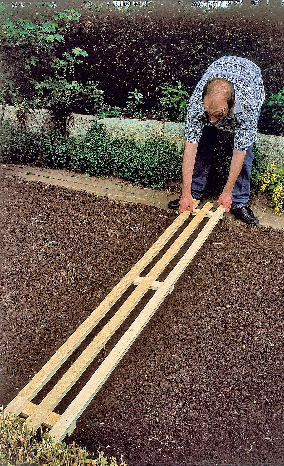 Beetsteg selber bauen Beetsteg
