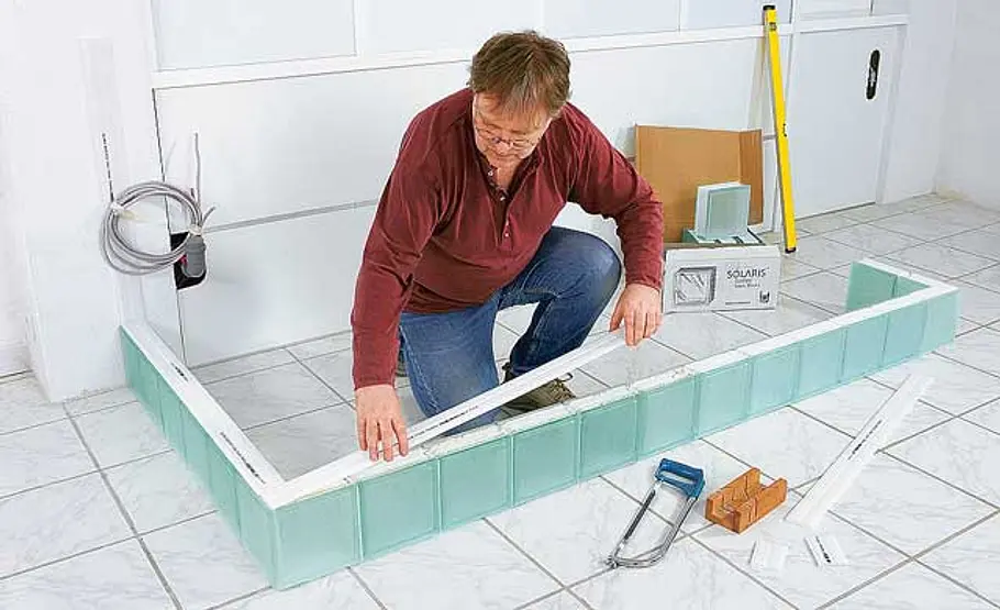 Beleuchtete Glasbausteine: Schritt 10 von 15 Glasbausteine mauern