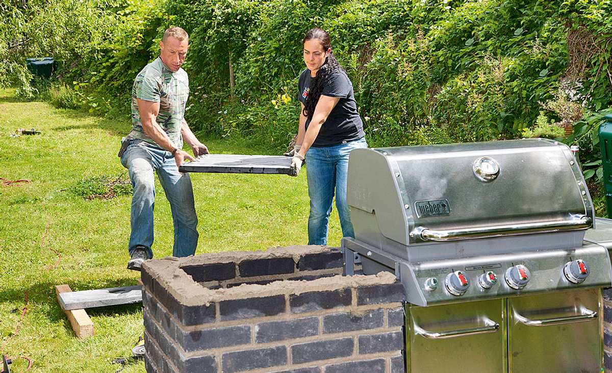 Grillstation bauen