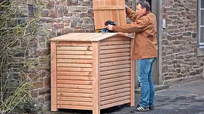 Holz-Mülltonnenbox Holz-Mülltonnenbox