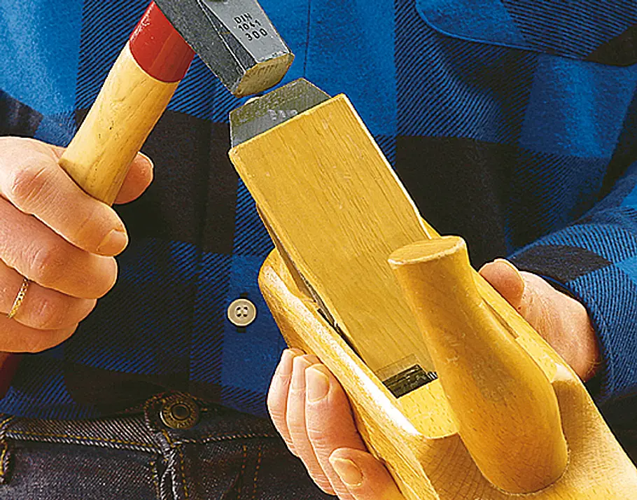 Holzhobel einstellen Holz hobeln
