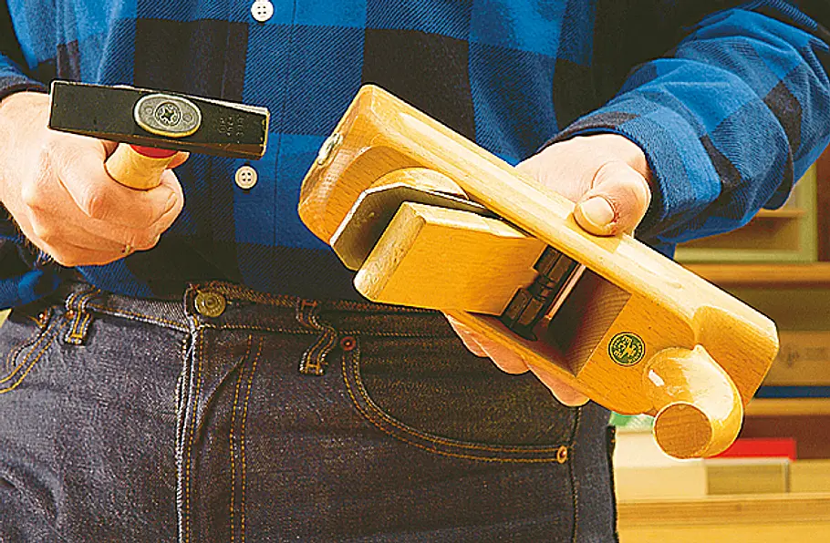 Holzhobel einstellen Holz hobeln