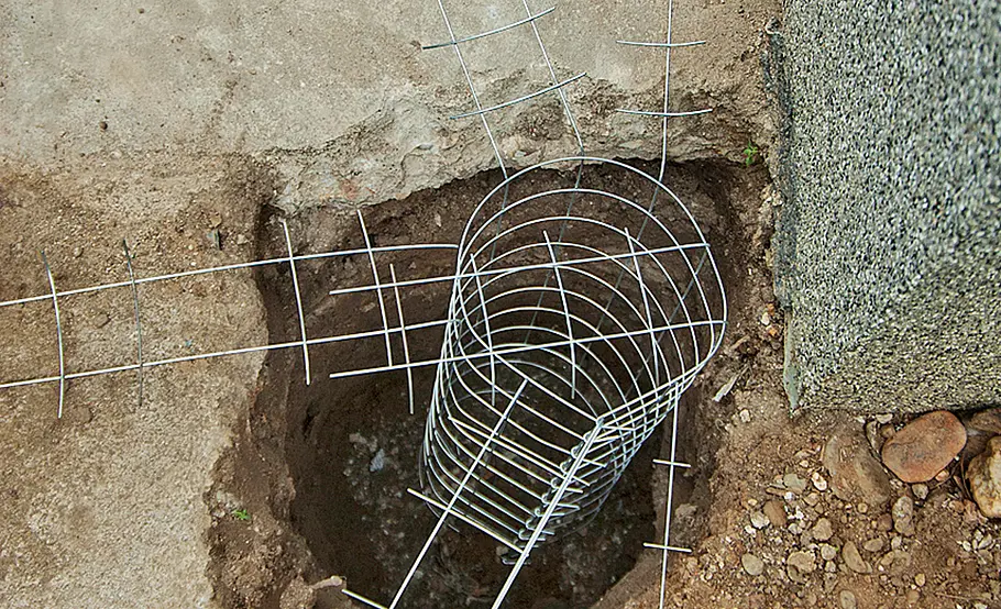 Fundament für Hochterrasse bauen