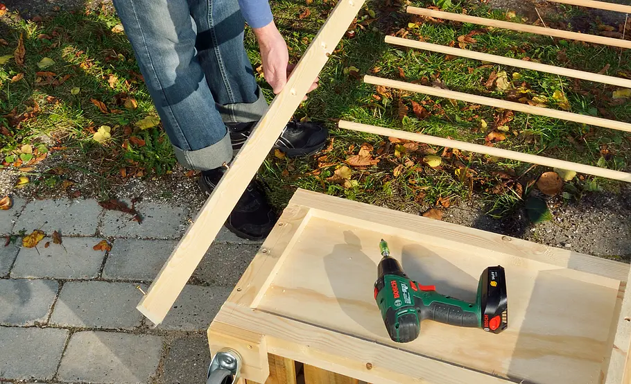 Mobile Sichtschutz-Markise für Terrasse und Balkon bauen