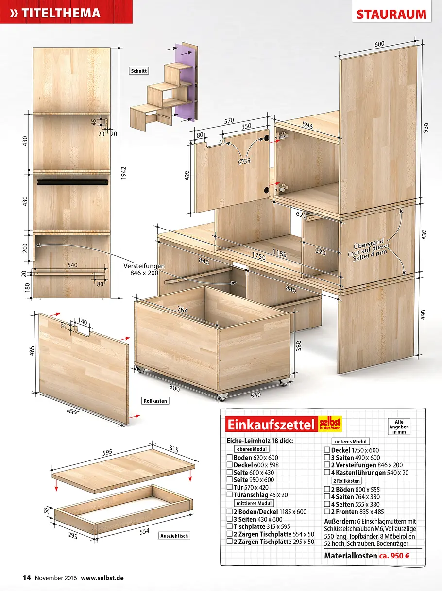 Treppenschrank bauen