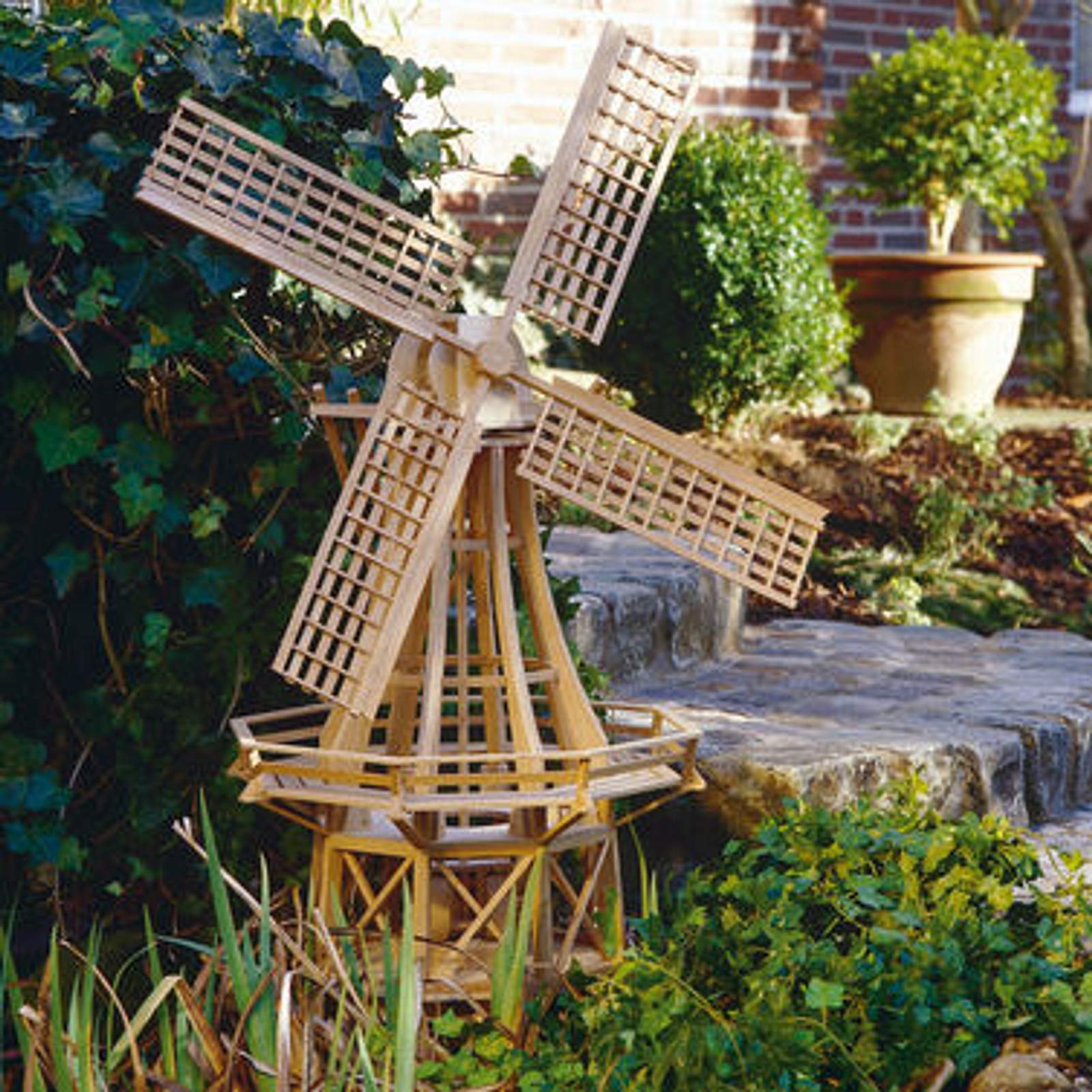 Gartenwindmühle selber bauen selbst.de