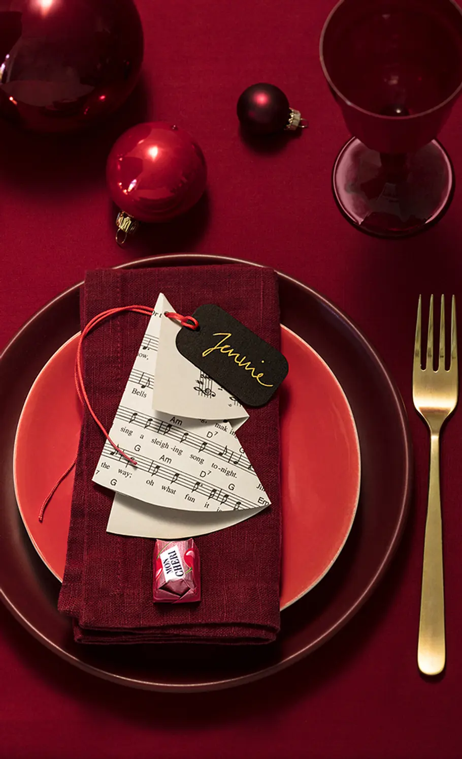 Platzkarten für Weihnachten selber machen