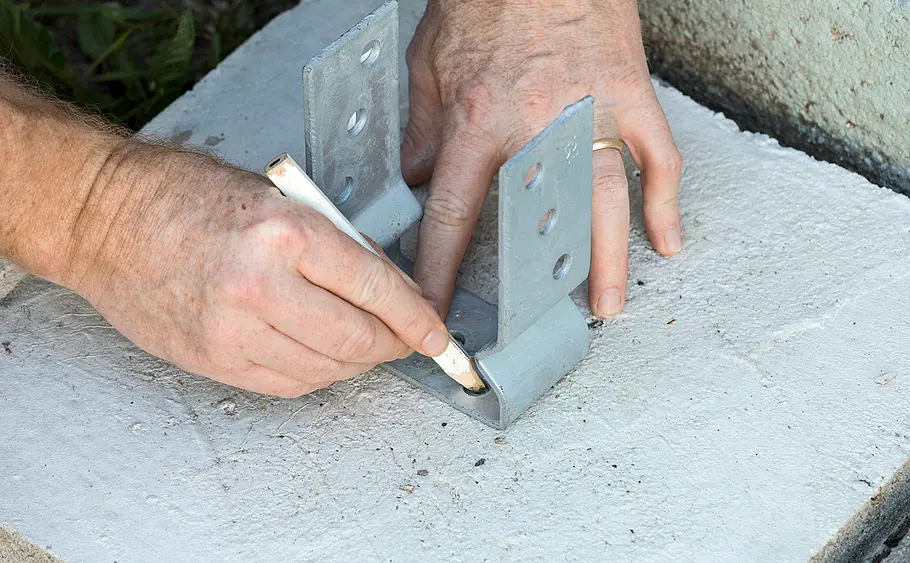 Pfostenfundament bauen