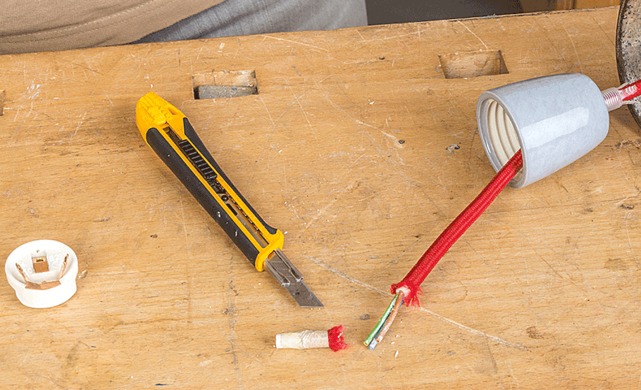 Upcycling-Leuchte aus Fleischwolf selber bauen