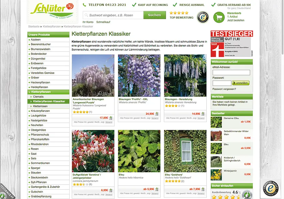 Pflanzen online kaufen