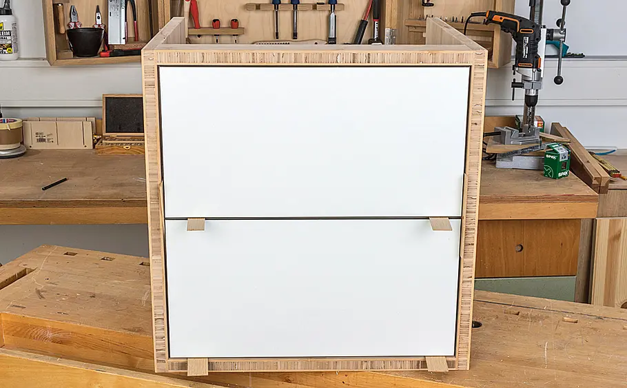 Waschbeckenunterschrank mit Schubladen bauen