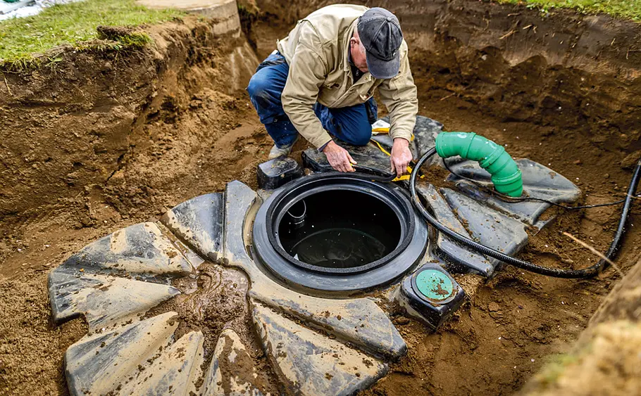 Regenwassertank im Garten vergraben