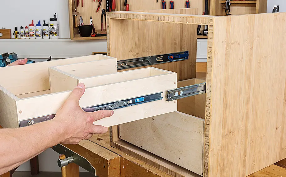Waschbeckenunterschrank mit Schubladen bauen