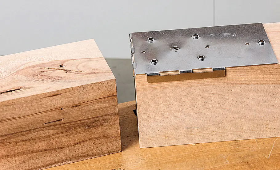 Waschplatz aus Holzbalken bauen