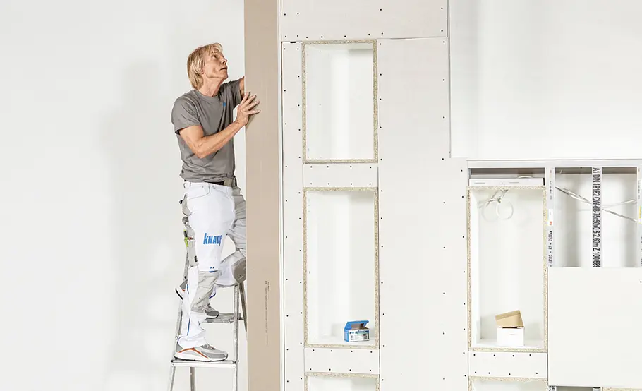 Mediawand mit Knauf-Wandnischen-System bauen