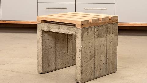 Hocker aus Beton und Holz bauen - Foto: sidm / MMM