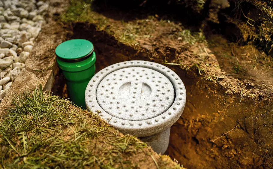 Regenwassertank im Garten vergraben
