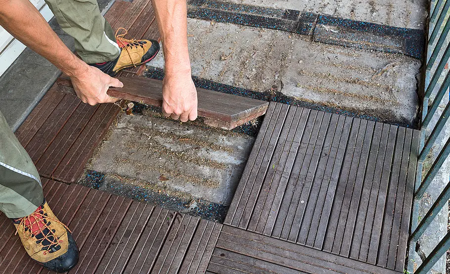 Hochterrasse aus Holz – Vorbereitung
