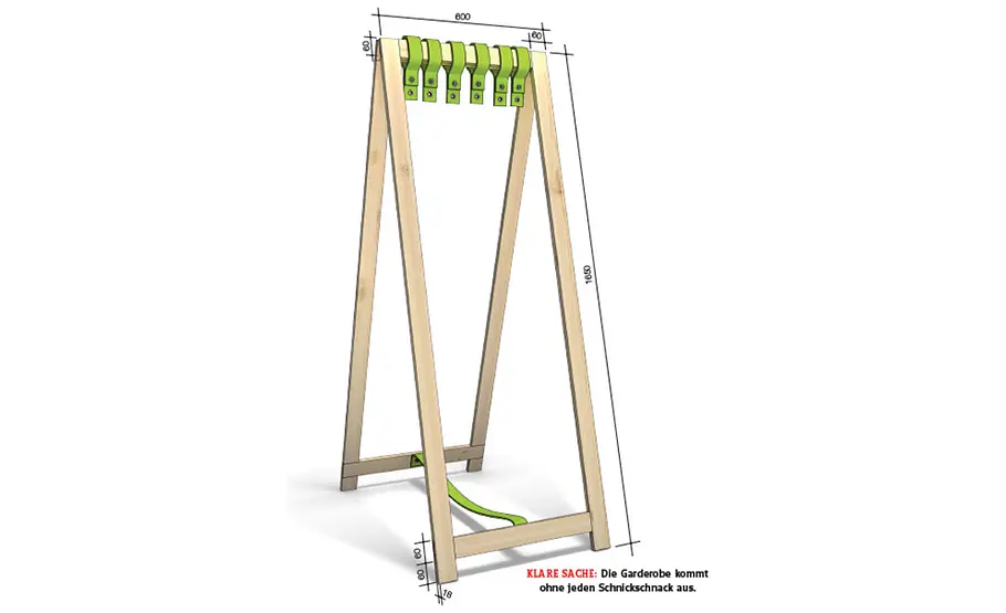 Holz-Kleiderständer selber bauen