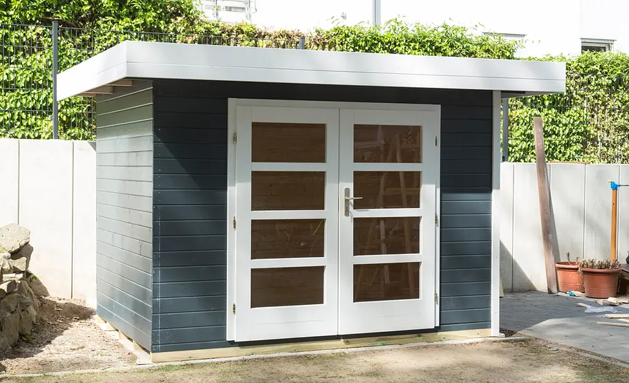 Gartenhaus mit Flachdach selbst bauen