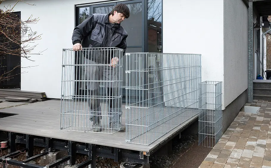Bank aus Gabionen selbst bauen