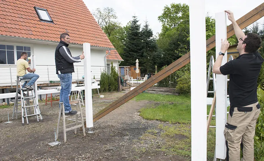 Doppelcarport mit Schuppen bauen