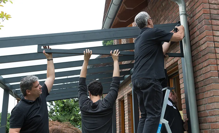 Terrassenüberdachung aus Alu und Glas bauen