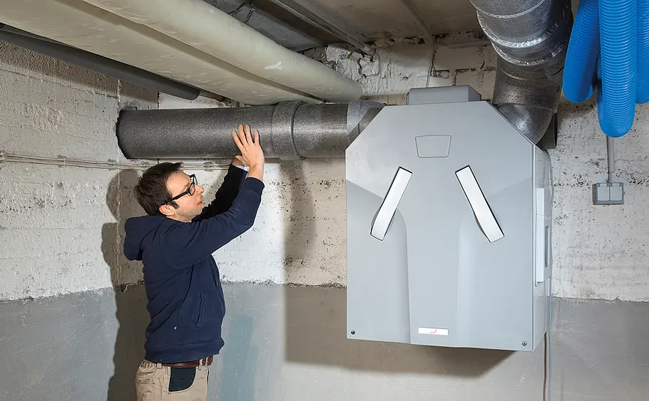 Lüftungssystem verlegen