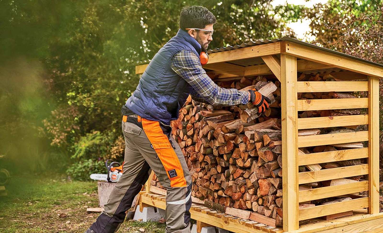 Kaminholz Bauanleitung für ein Holzlager selbst.de