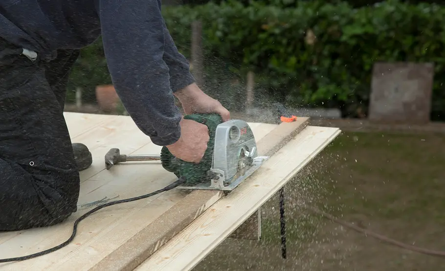 Gartenhaus mit Flachdach selbst bauen