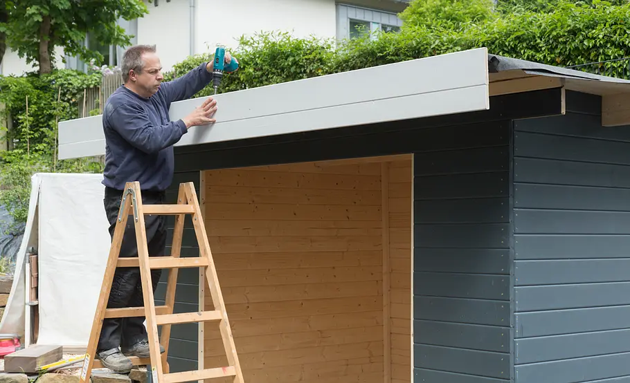 Gartenhaus mit Flachdach selbst bauen