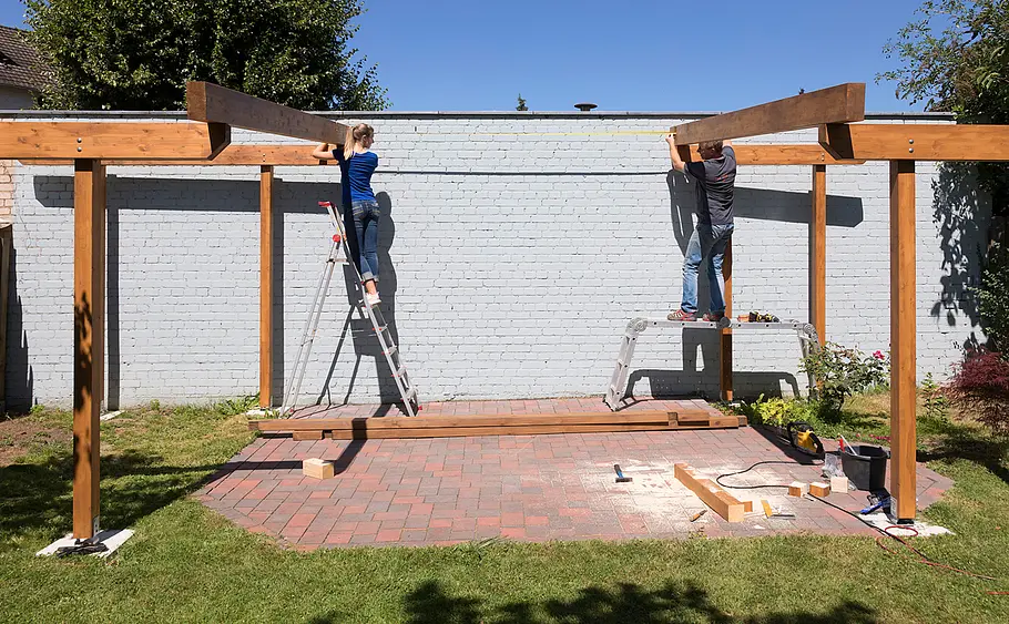 Terrassenüberdachung bauen