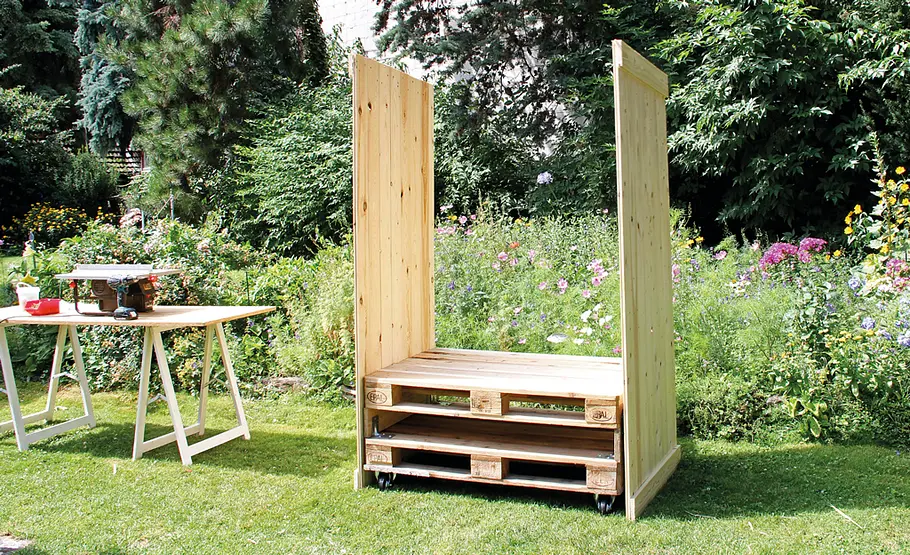 Strandkorb aus Europaletten selber bauen