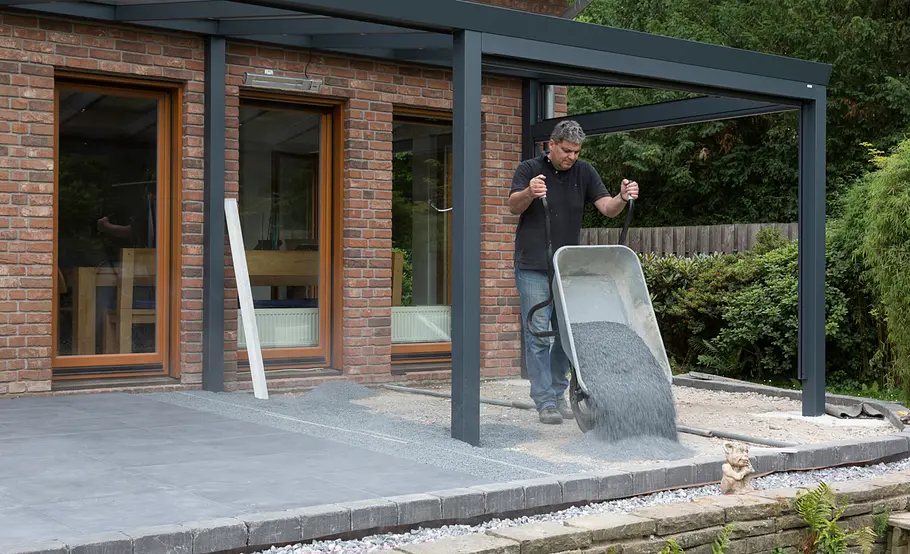Terrassenüberdachung aus Alu und Glas bauen