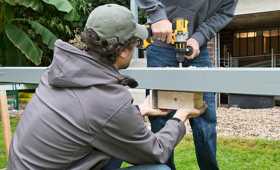 Hochterrasse aus Holz – Unterkonstruktion